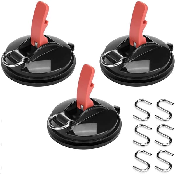 Pieces - Suction Cup Hooks - Strong - Suction Cups - Camping - Multifunctional - with - 6 - S - Sunshade - Outdoor Use - Strong