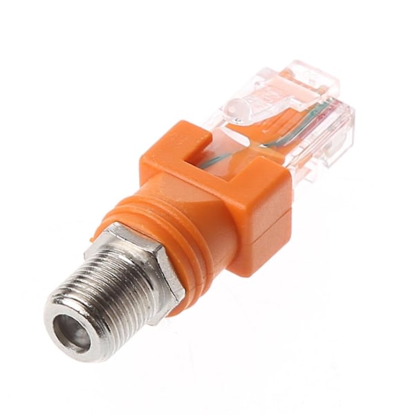 IC CNE F Hona til RJ45 Han Coaxial Barrel Coupler Adapter