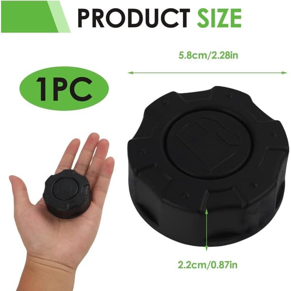 Tanklock för grästrimmers, diameter 55 mm, kraftigt plastlock för trädgårdsutrustning