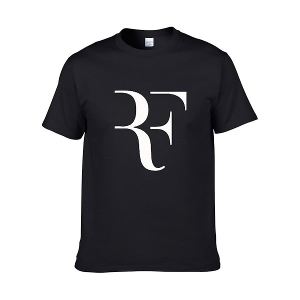 IC Federer Tennis kortermad bomull T-skjorte med rund hals zy L
