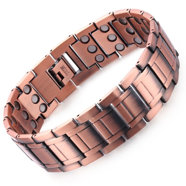 IC Retro Koppararmband, Magnetarmband med Negativ Jonenergi, Herrstil, Justerbar, Perfekt Present till Pappa