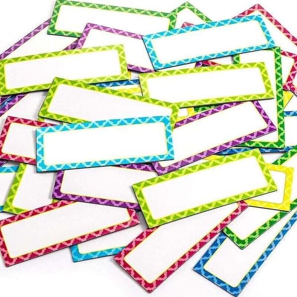 40 Stycken Magnetiska Etiketter för Whiteboard, Flexibla Magnetiska Namnskyltar