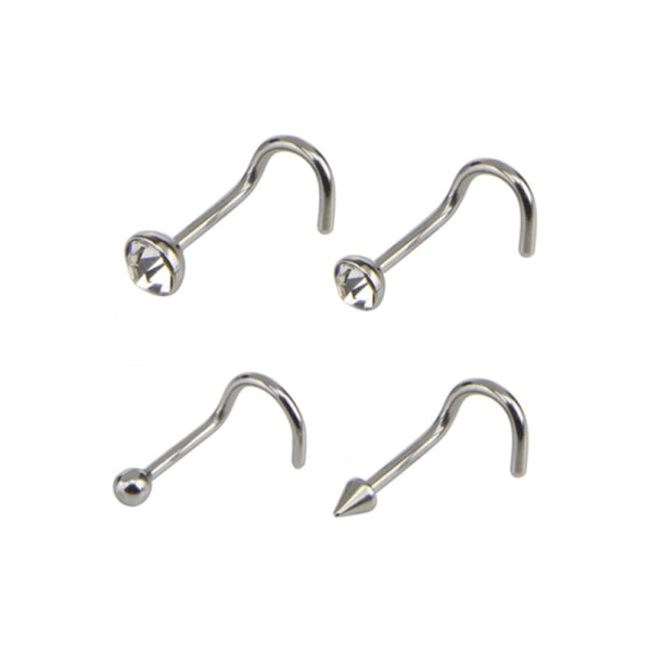 IC 14 st/ Set Strass Näsringar Hoop C-Form Ring Ben Bar Stift