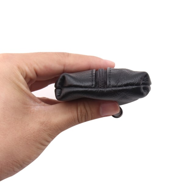Vinröd Unisex Nyckelhållare i Äkta Läder Case Keychai