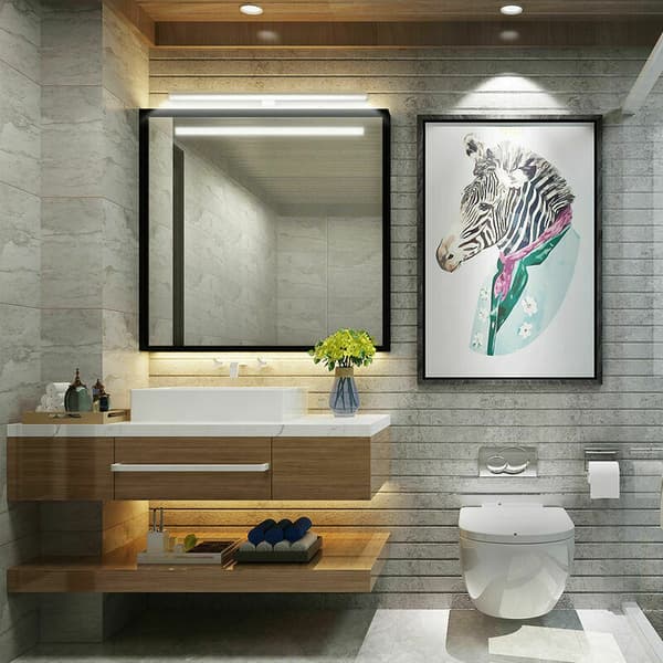 LED Baderomsspeil Frontlys, 6000K 8W Sminkespeil Lys, IP44, Hvitt Lys, 60cm