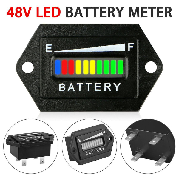 48v Volt Batteriindikator Mätare för golfvagn för klubbbil null none