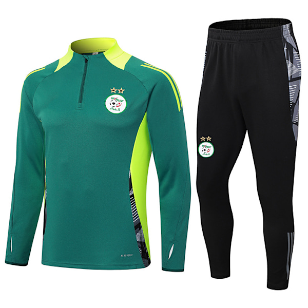 2425 Ny Spanien Portugal Brasilien Voksen Langærmet Fodbold Træningsuniform Algeriet/mørkegrøn Algeriet/mørkegrøn Algeria/dark green L