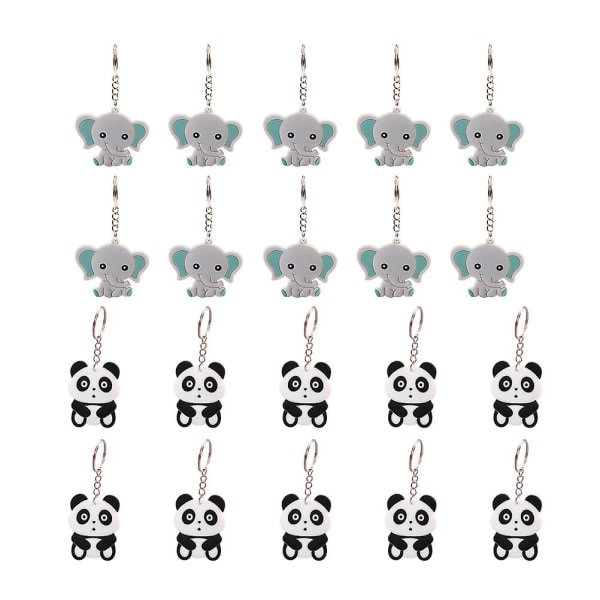 Tecknade nyckelringar Elephant Creative Panda Panda Nyckelringar Nyckelhängen eativa juontaja till handväska IC