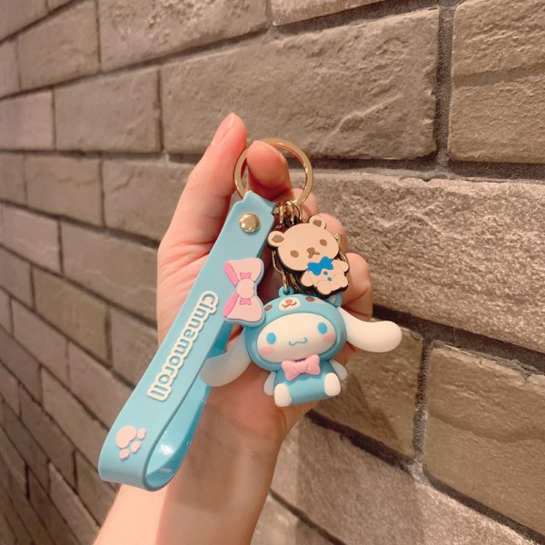 2 stk. børnenøglering, Cinnamoroll nøglering, nøglebrikke tilbehør