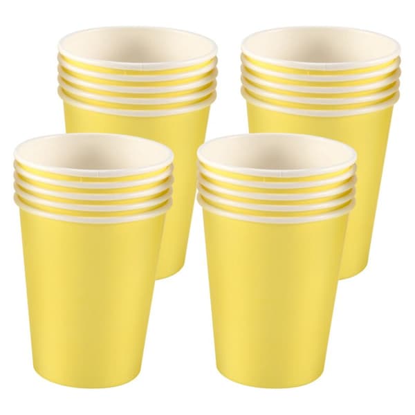 20 Papirkopper (25 cl) - Ensfargede Bursdagsfest Servise Catering