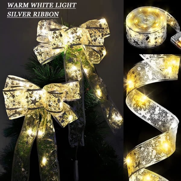 IC SEW Luriseminger LED julband, 10M 100LEDS Fairy Lights LED julgransslingor Koppartråd for julgransdekorationsfest