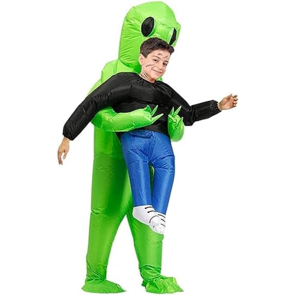 IC Uppblåsbar kostym Rolig uppblåsbar grön prydnadsklänning för cosplay, halloweenfest karnevalskostymer