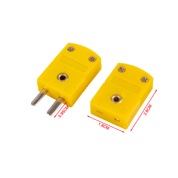 IC 5 stk. K-type han/hun mini-stik termoelement temperaturstik