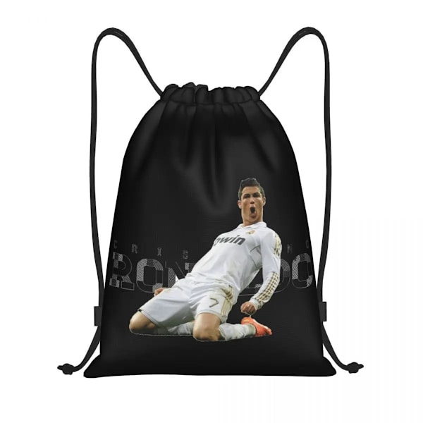 Ny C Ronaldo student stor kapasitet høy kvalitet trekkstrengpose polyester slitesterk oppbevaringspose 9