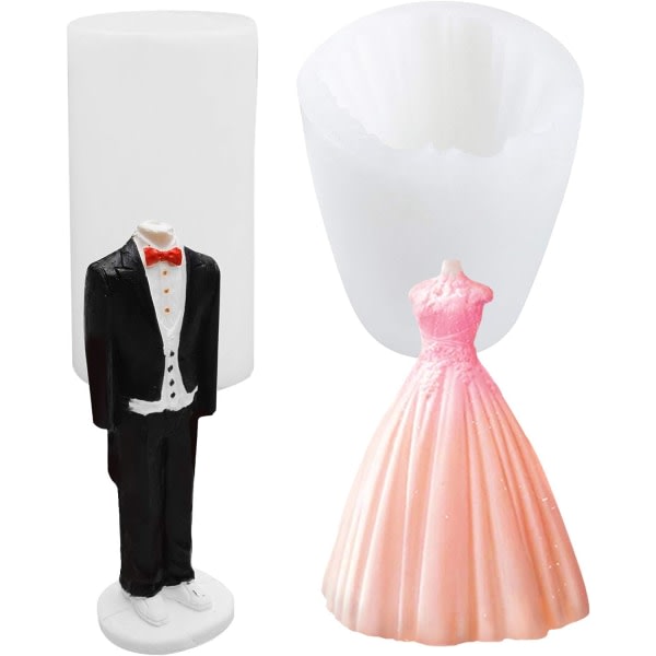 Silikon Form, Bröllopsklänning Formad Form DIY IC