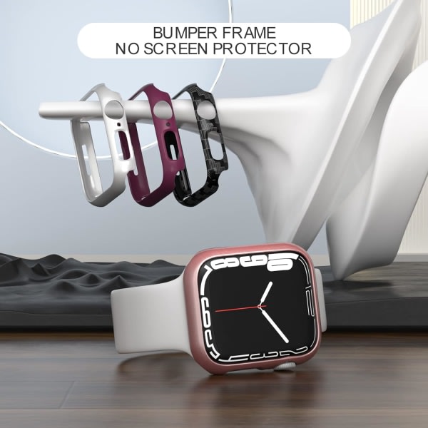 4-pakk etui for Apple Watch Series 7 45 mm ram [Ingen skjerm IC