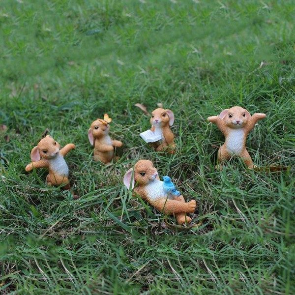 IC 5 kpl Kanin Koriste Fairy Garden Tarvikkeet Miniatyyri