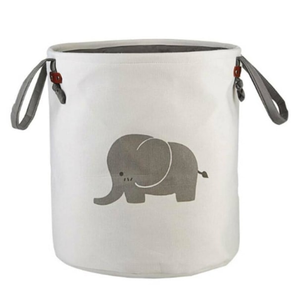 IC Tvättkorg Tvättkorg Tvättväska Korg for barn Tvättkista Leksakslåda Grå elefant