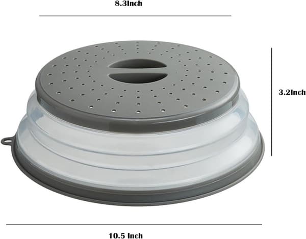 Microwave Safe - Food Warmer - Microwave Safe - Splash Guard - with - Ventilation Opening - Can be Used - as - Vegetable - Fruit Strainer