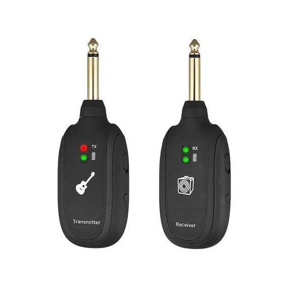IC Trådløst gitarrsystem, trådløs gitarrsendermottaker 4-kanals lydtransmittermottaker for elektrisk gitar, bass, fiolin