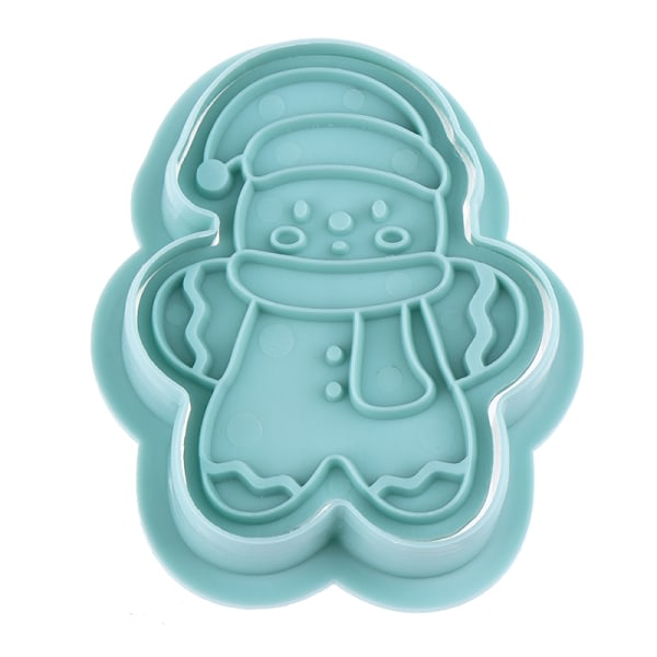 IC 6 st/ set form 3D julgran snöflinga mönster Cook Cyan B  6pcs