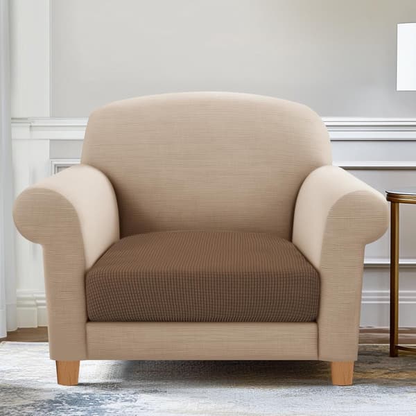 1-sits sofföverdrag - Halkfritt, Universellt - L:50-65cm, B:50-65cm, H:5-20cm - Dammskydd - Brun