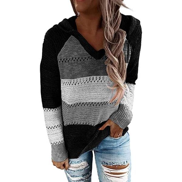 IC Damtröja Hoodie Tröjor Color Block Långärmad