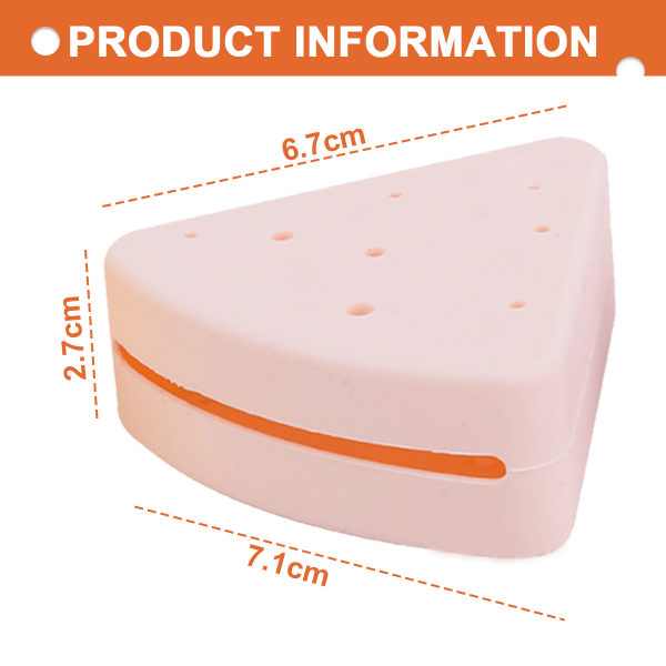 IC Triangel Powder Puff Case, Pustende Silikon Sminkesvamp Rosa