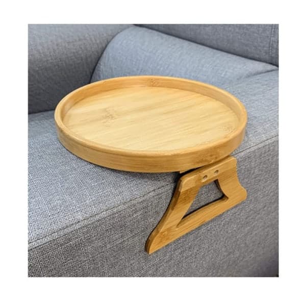 IC Soffbrikke Bord Soffa Armstøtte Klemmbrikke Bambu Soffbrikke Gul