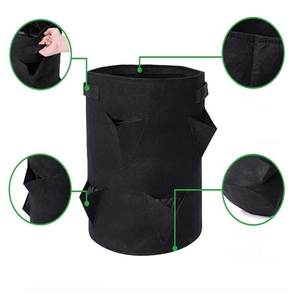 IC 2-pack Trädgårdsväxtpåsar, 8 påsar Utomhus non-woven växtpåsar