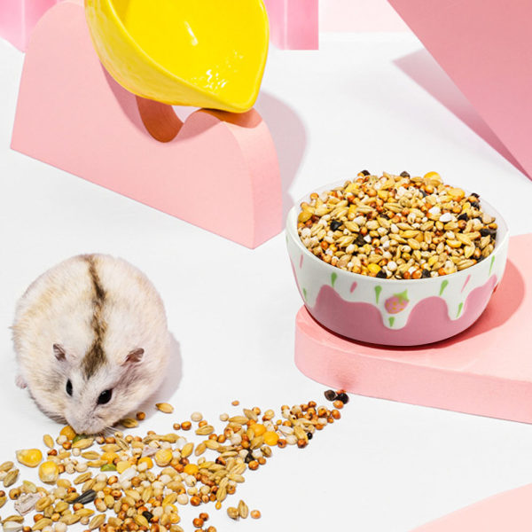 IG 2st Hamster Matskål, Smådjur Keramisk Mat- och Vattenskål
