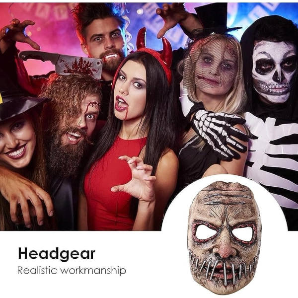 IC Nesloonp Halloween-maski Pelottava, Kauhunaamio Halloween-naamio, Iso Suu Demoni Pelottava klovni