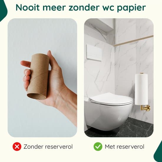 Vægmonteret toiletpapirholder, guld rustfrit stål reserveopbevaring til 2-3 ruller, ridse- og rustbestandig, pladsbesparende til badeværelset
