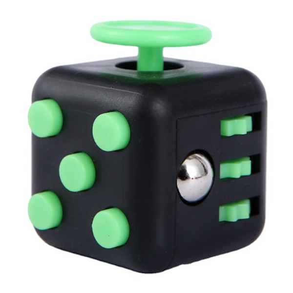 Fidget Cube - Rosa/sort plettet