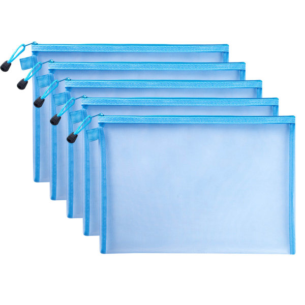 IC Hängande väska med mesh , lätt nylon , fil blå