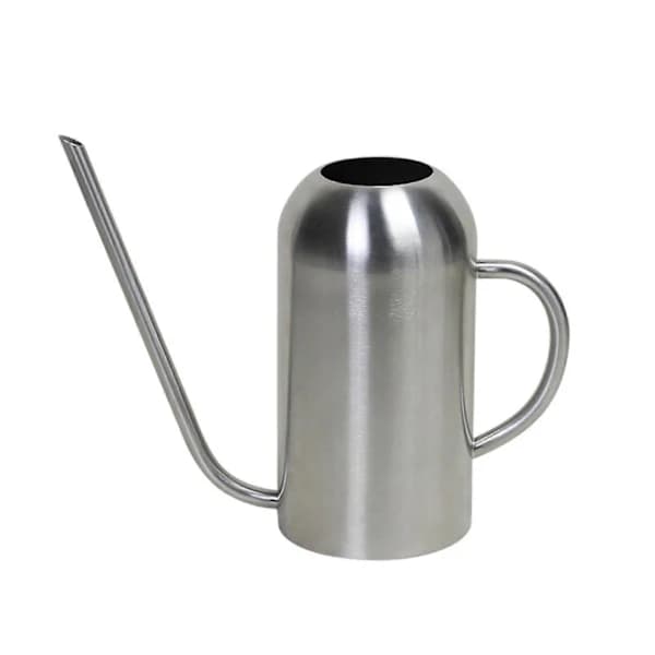 Vandkande i rustfrit stål med lang tud 1,5L til indendørs og udendørs planter Hjemmekontor Have Sort
