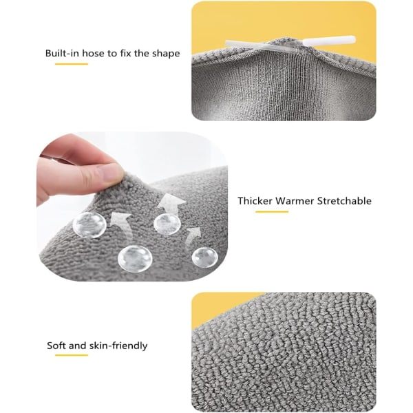 Toalettsitsöverdrag 2-pack, mjukt och tjockt spandextyg för badrum, varm och elastisk, bekväm och enkel att installera (rosa, lila)