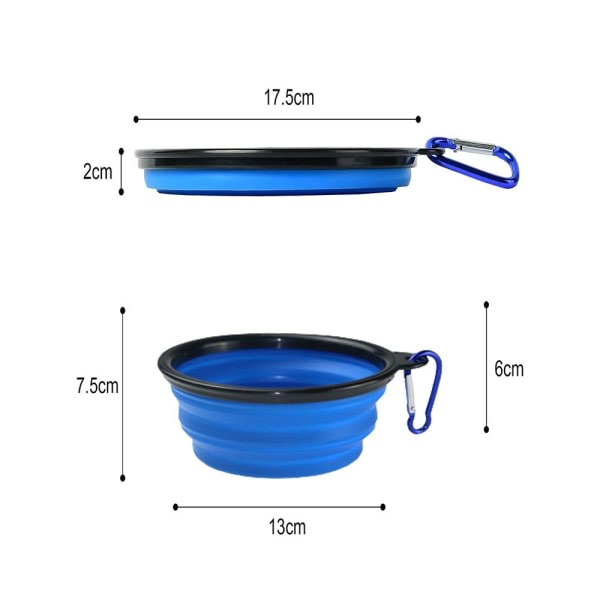 IC CNE Hundeskål, sammenleggbar reiseskål for hunder og