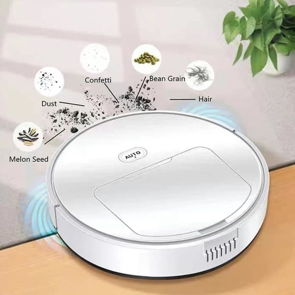 IC i 1 Smart Broom Robot Dammsugare Lazy Sweeper Robot, svart A