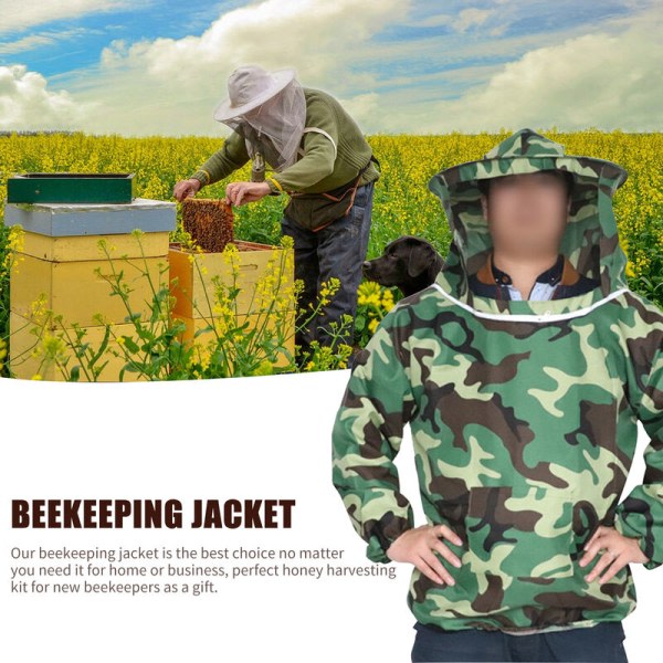 IC Camouflage omfattende anti-bi klær beskyttelsesklær for bina biodlingsverktøy for å beskytte bisstick