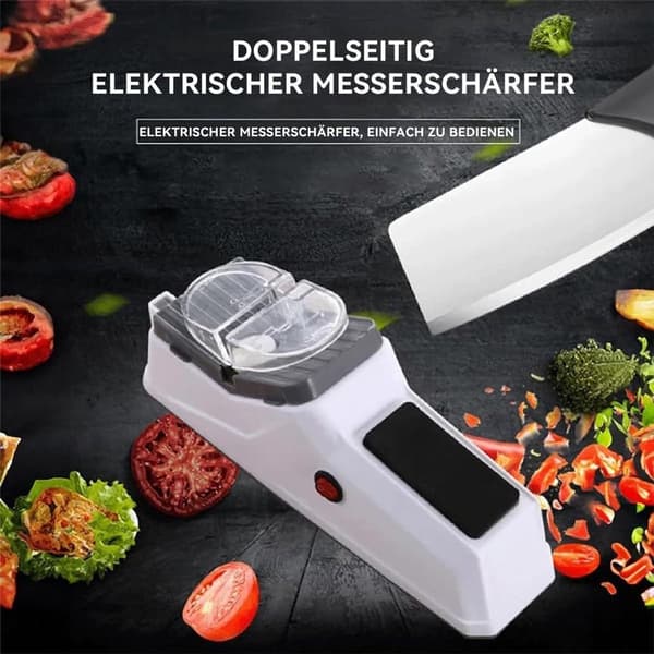 USB Elektrisk Knivsliber, Multifunktionelt Dobbeltsidet Design Med Sikkerhedsdæksel, Til Køkkenknive Og Sakse