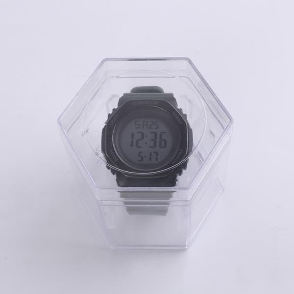 IC Sekskantet ur Display Opbevaringsholder Transparent etui