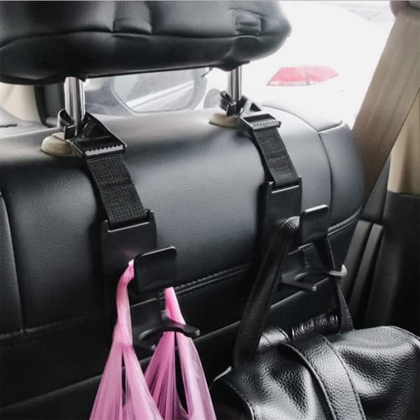 kappaletta - niskatuki - auto - sopiva - turvaistuin - Laukun ripustin - Käsilaukun ripustin - Musta