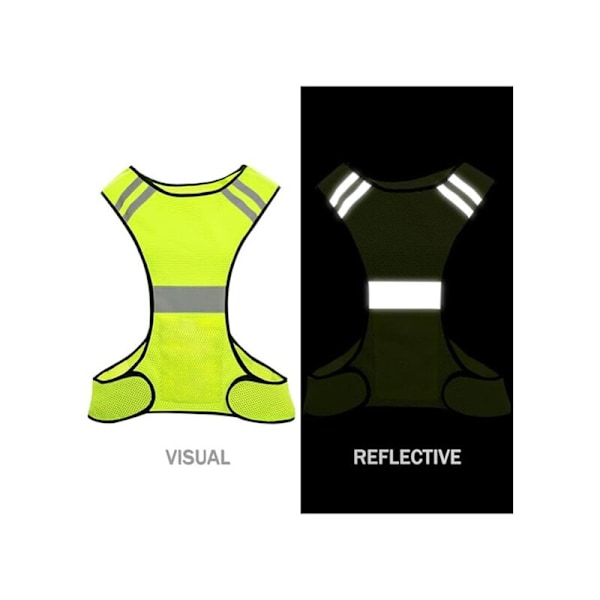 Refleksvest Jakke Høy Synlighet Løpevest For Sykling Motorsykkel Gåing Løping Jogging.
