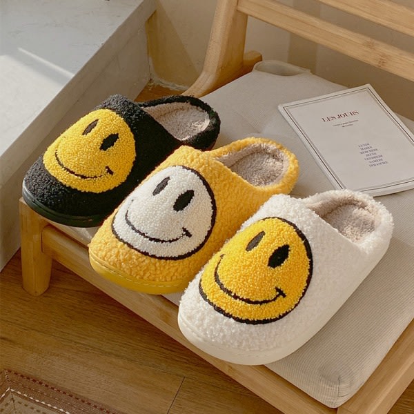 IC Smiley Dame Vinter Varme Tøfler Hvit EU Størrelse 37-38