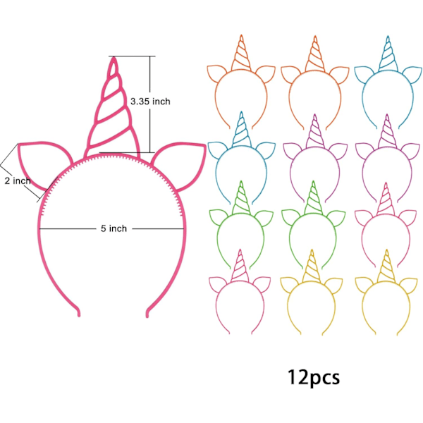 Syksyn pääyksisarvi tyttö, 12 kappaletta yksisarvisen pääpantoja tytöille, lapsille, yksisarviselle, syntymäpäiväjuhlille, hattu, yksisarviselle, sarvipääpanta 12
