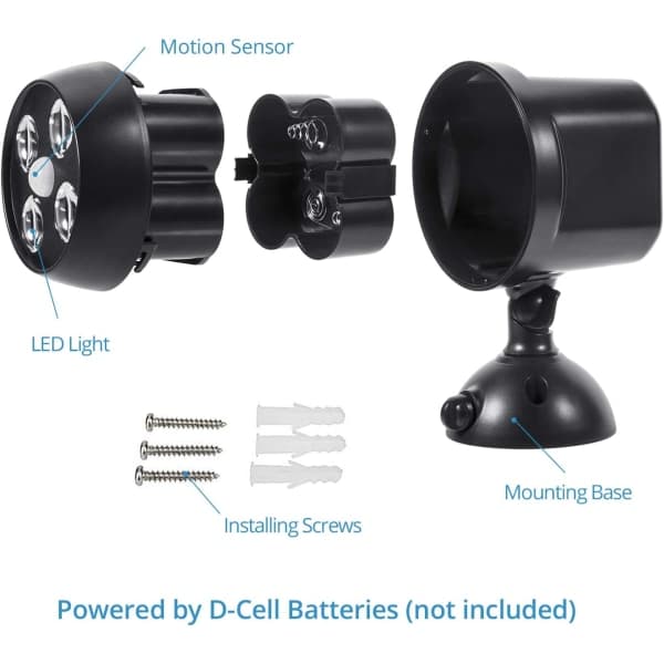 IC NOE Batteridrevet Udendørslampe med Sensor, LED