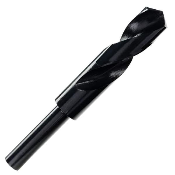 21 mm HSS-borebit med reduceret skaft til aluminium, stål, træ, plast og uædle metaller, 12,7 mm skaft, sort 21mm 21mm