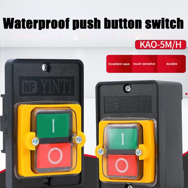 IC Slitstarka hine Switch Push Button Tillbehör för Elektriskt Hem K KAO-5H-Med Bottenlåda