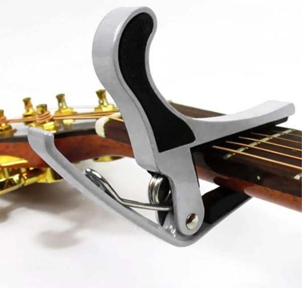 Guitar Capodaster - Capo - Guitar - Elektrisk - Akustisk - Aluminium - Sølv